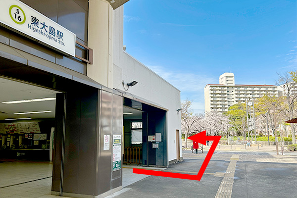 東大島駅小松川改札を左へ出てさらに左へ曲がる